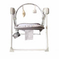 Elphybaby 2-In-1 Baby Swing Chair With Timer, Music and 5-Point Harness, Dark Gray