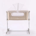 Elphybaby Baby Bedside Cosleeper Cot, Adjustable Height, Mesh Sides, Locking Casters