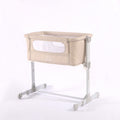 Elphybaby Baby Bedside Cosleeper Cot, Adjustable Height, Mesh Sides, Locking Casters