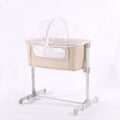 Elphybaby Baby Bedside Cosleeper Cot, Adjustable Height, Mesh Sides, Locking Casters