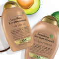 OGX Brazilian Keratin Therapy Shampoo Coconut Oil Keratin Avocado Oil Cocoa Butter