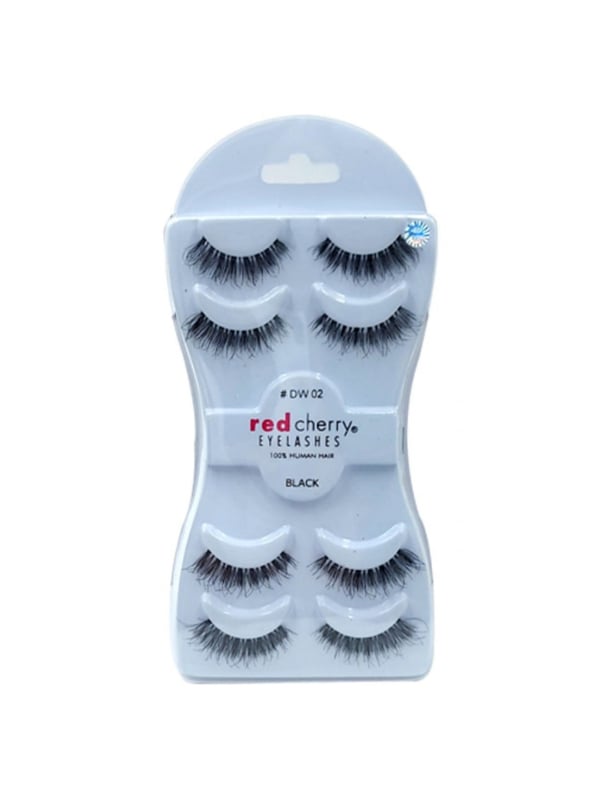 Red Cherry 4-in-1 Black False Eyelashes DW02, 4 Pairs