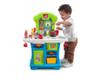 Step2 Little Cooks Kitchen Toy Playset with Electronic Lights and Sounds, 21-Piece Multicolor Set