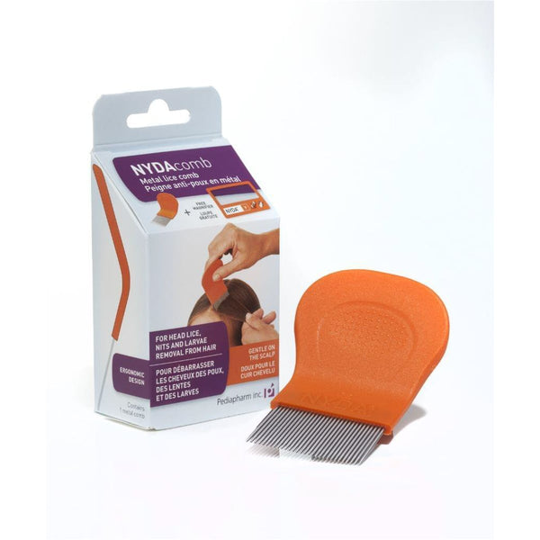 NYDA Fine-Toothed Hair Comb Metal Teeth Ergonomic Design