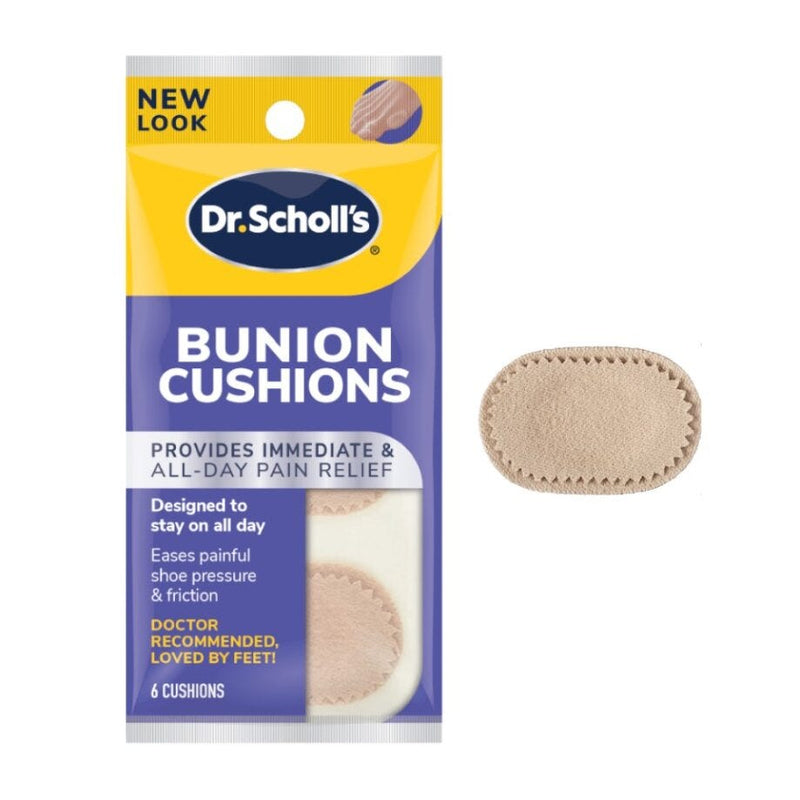 Dr. Scholl's Bunion Cushions Dual-Layer Pressure & Friction Comfort, 6 Pieces