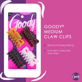 Goody Claw Clips Medium Hair Clips, 4 Count
