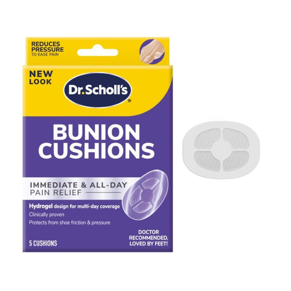 Dr. Scholl's Hydrogel Bunion Cushions Flexible Sweat- and Water-Resistant 5 Pieces