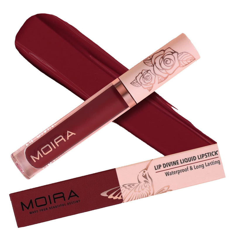Moira Lip Divine Liquid Lipstick Matte Finish, Waterproof Long-Wear, 018 Fire Love, 1 Pc