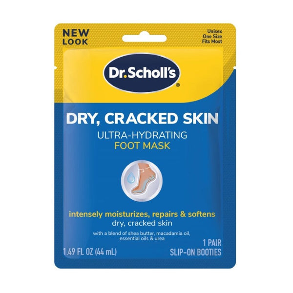 Dr. Scholl's Dry Cracked Skin Ultra Hydrating Foot Mask with Urea and Hyaluronic Acid