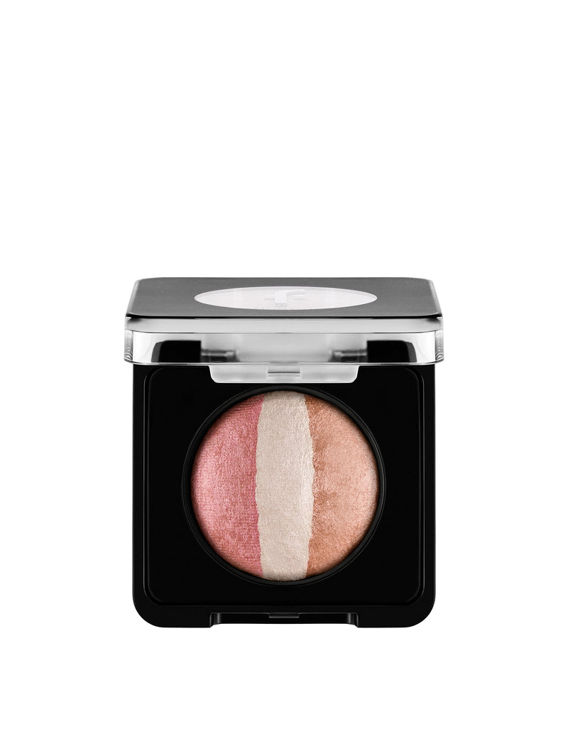 Flormar Baked Blush On Pinky Trio 53 Powder Blush, Three Harmonious Colors