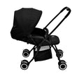 Elphybaby Lightweight Baby Stroller with Reclining Seat, Adjustable Harness, Black