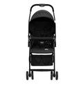 Elphybaby Lightweight Baby Stroller with Reclining Seat, Adjustable Harness, Black