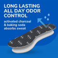 Dr. Scholl's Stay Odor-Free & Dry Comfort Insoles with Odor-X Activated Charcoal and Baking Soda