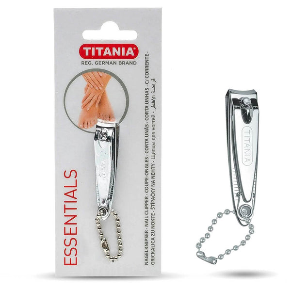 Titania Small Nail Clipper 1052/1k Stainless Steel Fingernail Cutter with Chain