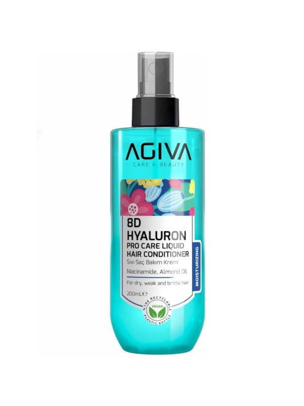 AGIVA 8D Liquid Hair Conditioner Hyaluron Niacinamide Almond Oil 200ml
