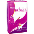 Private Maxi Pocket Night Sanitary Pads, Cotton-Feel Cover, Wings, 24 Pieces