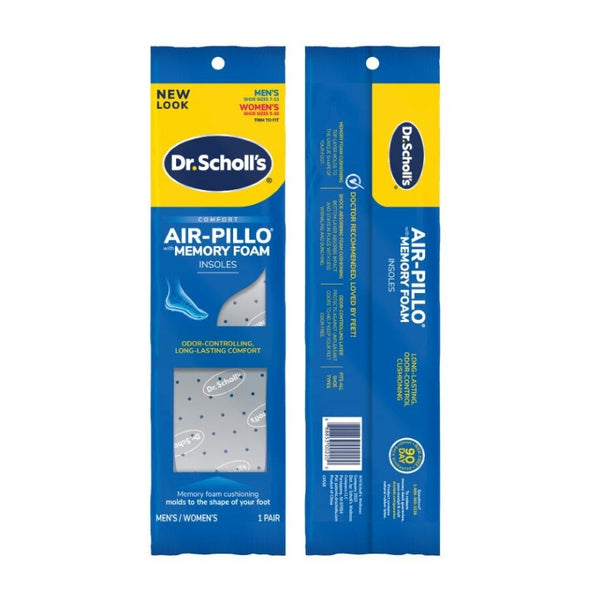 Dr. Scholl's Air-Pillo Memory Foam Insoles with Odor Control Layer