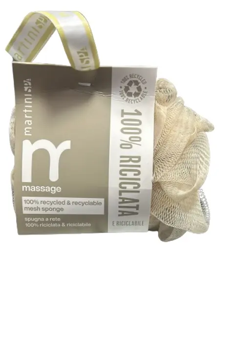 Martini Exfoliating Net Bath Sponge with Hanging Loop, 1 Piece