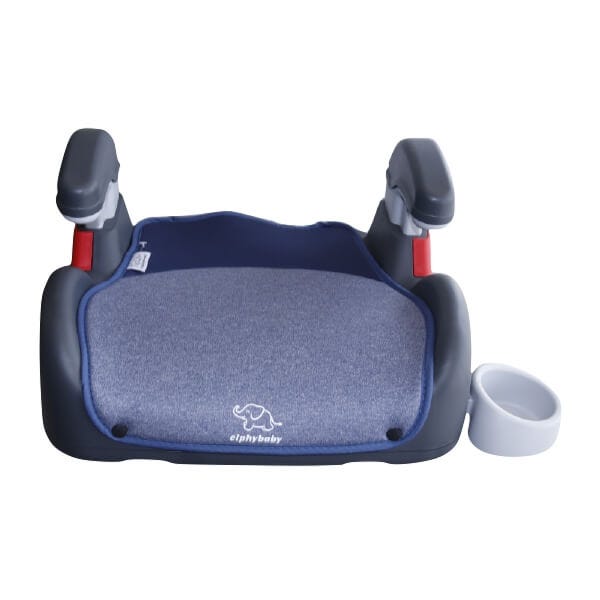 Elphybaby Backless Booster Car Seat with Side Belt Ring, 3-Level Armrests and Removable Cup Holder