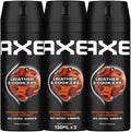 AXE Leather & Cookies Deodorant Body Spray, Zinc Technology, 150ml x 3