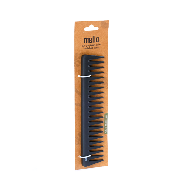 Mila Wide-Tooth Hair Styling Comb, Detangling, Black, 06822