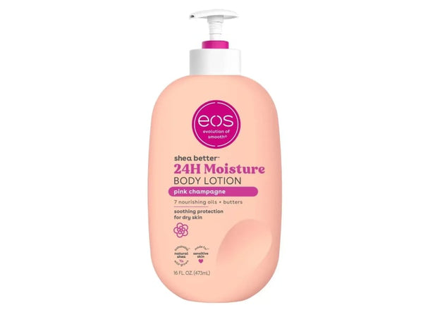 eos Shea Better Body Lotion Rich Creamy Texture Shea Butter 7 Nourishing Oils Pink Champagne 473 ml