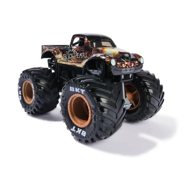 Monster Jam The Black Pearl Monster Truck 1:64 Scale Die-Cast Vehicle Arena Favorites Series 38