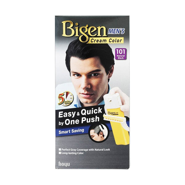 Bigen Men's Cream Hair Color Natural Black C101 Ammonia-Free Kit