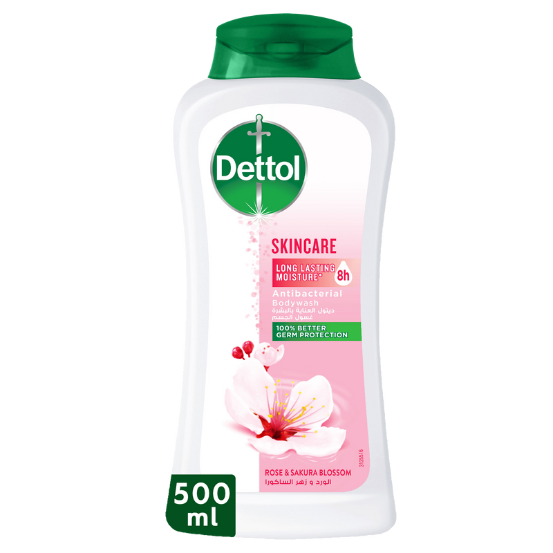 Dettol Skincare Shower Gel & Body Wash Rose and Sakura Blossom Scent 500ml