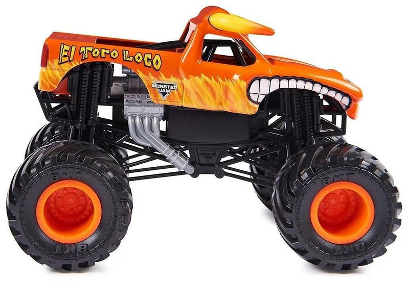 Monster Jam 1:64 El Toro Loco Die-Cast Monster Truck, Working Suspension, Assorted Color