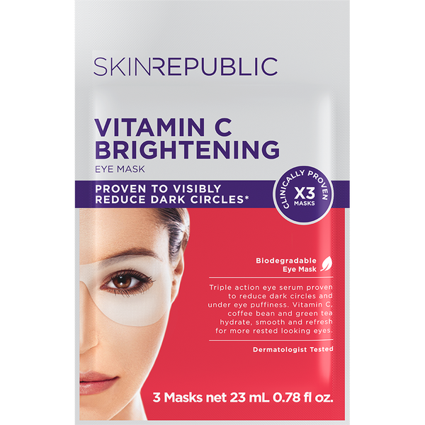 Skin Republic Brightening Eye Mask Liquid Serum Vitamin C Niacinamide Green Tea 3 Pairs