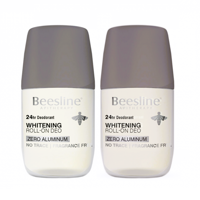 Beesline Roll-On Deodorant Aluminum-Free Fragrance-Free Brightening 70 ml, 1+1 Pack