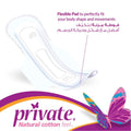 Private Ultra Night Sanitary Pads Extra Thin With Wings Cotton Feel Cover 14 Count