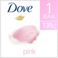Dove Pink Beauty Bar Soap with 14 Moisturising Cream, 135 g, 1 Pack