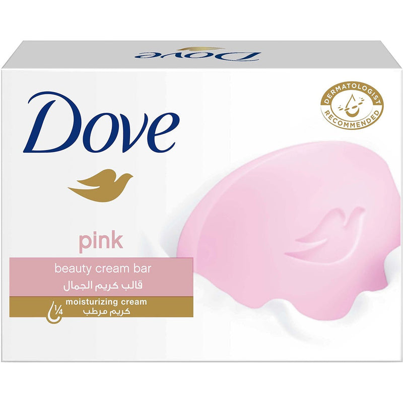 Dove Pink Beauty Bar Soap with 14 Moisturising Cream, 135 g, 1 Pack