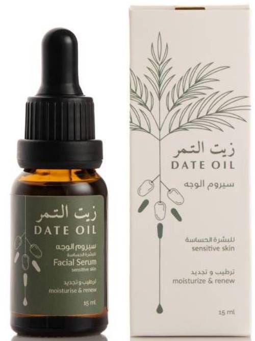 Date Oil Renewal Facial Serum with Date Seed Oil, Moisturising Face Serum, 15 ml