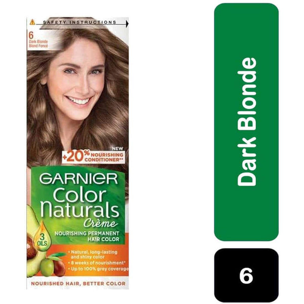 Garnier Color Naturals Creme Hair Color Permanent Nourishing Dark Blonde 6