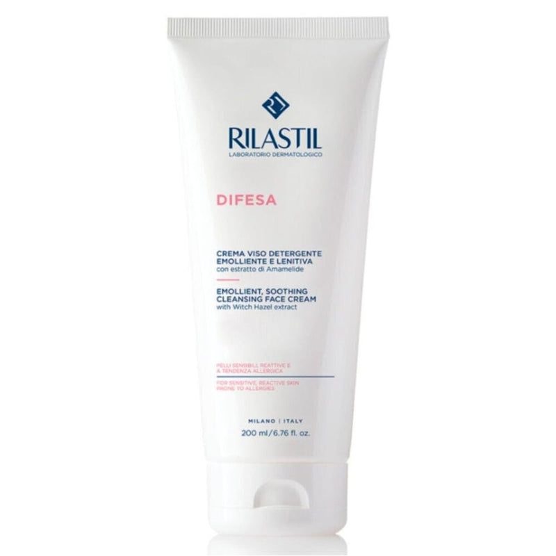 Rilastil Difesa Cleansing Face Cream Gentle Soothing Cleanser for Sensitive Skin