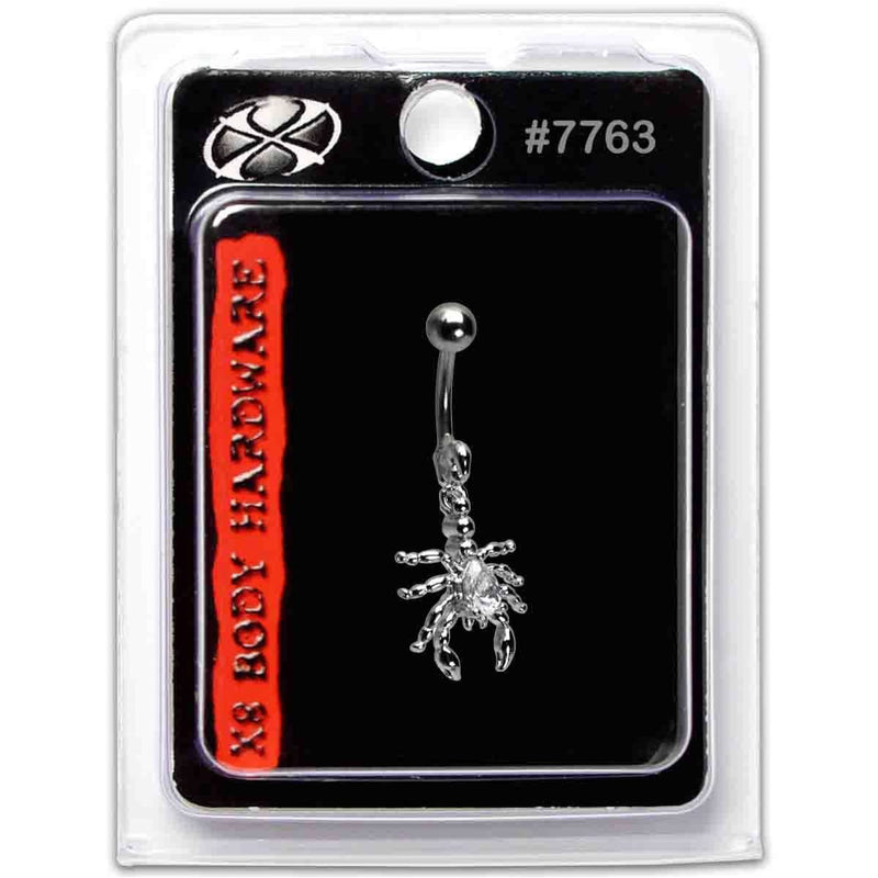 X8 Body Hardware 7763 Navel Scorpio Stainless Steel Scorpion Body Jewelry