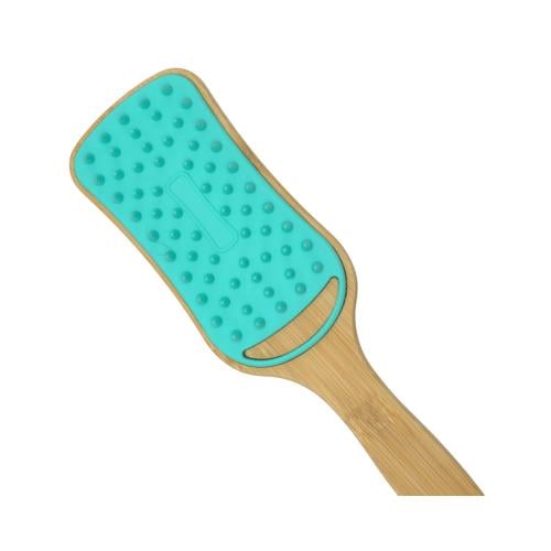 Pastel Double-Sided Body Cleansing Brush Soft and Exfoliating Sides Long Handle