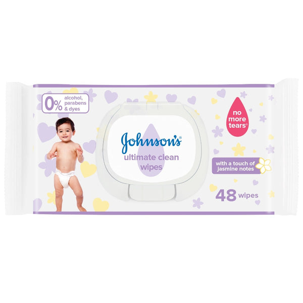Johnson's Baby Ultimate Clean Baby Wipes Soft Alcohol-Free 48 Wipes