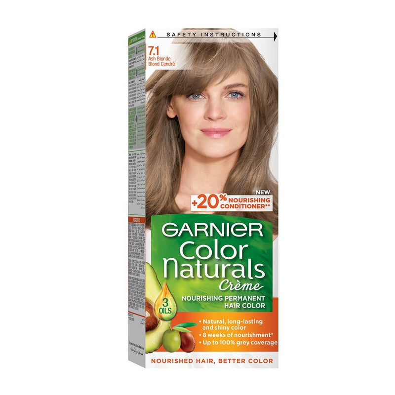 Garnier Color Naturals Creme Hair Color Permanent Cream Gray Blond 7.1