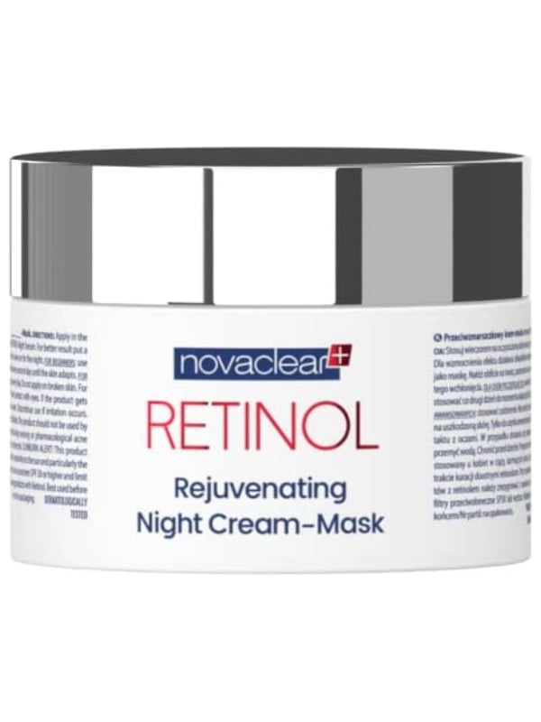 Novaclear Retinol Night Mask Cream Squalane Vitamin E Overnight Facial Care