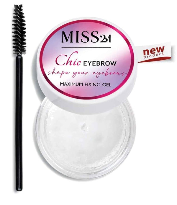 Miss 2M Chic Eyebrow Maximum Fixing Gel, Lightweight Long-Lasting Hold