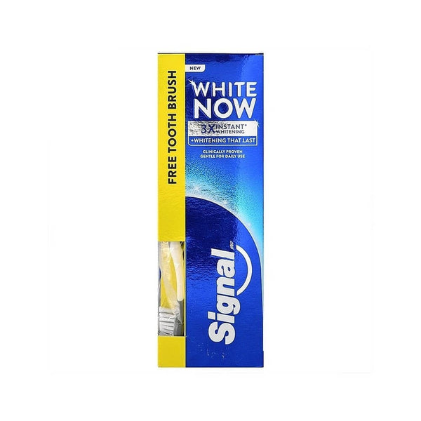 Signal White Now Brightening Toothpaste Instant Brightening Effect with Toothbrush