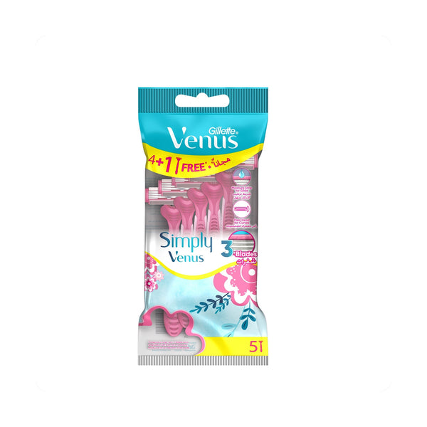 Gillette Venus3 Disposable Razors 3-Blade Lubricating Strip 4 Pieces