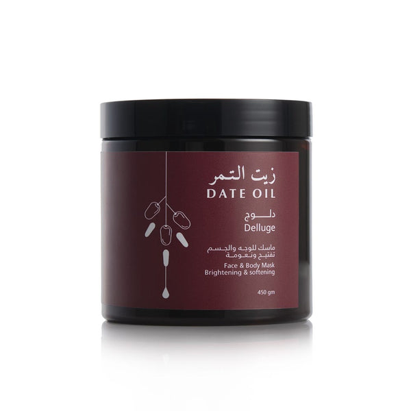 Delluge Date Oil Face & Body Mask, Kaolin and Pectin, 200 g
