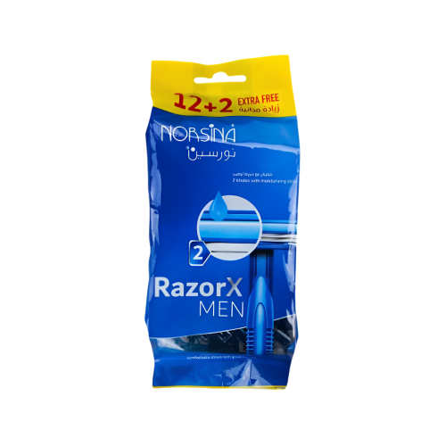 Norsina Rezorax Men's Razors Practical Design 2 Razors + 12 Spare Blades