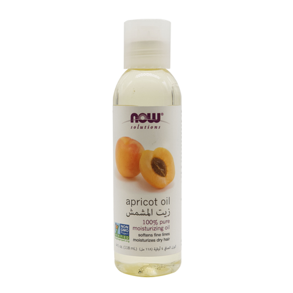 NOW Foods Apricot Moisturizing Oil 100% Pure Body and Hair Oil 118 ml