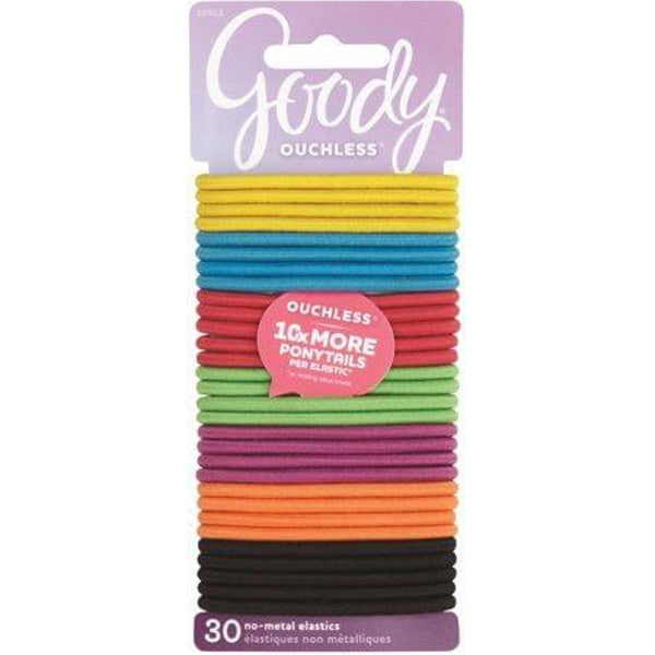 Goody Hair Elastics No-Metal Colorful 30 Count